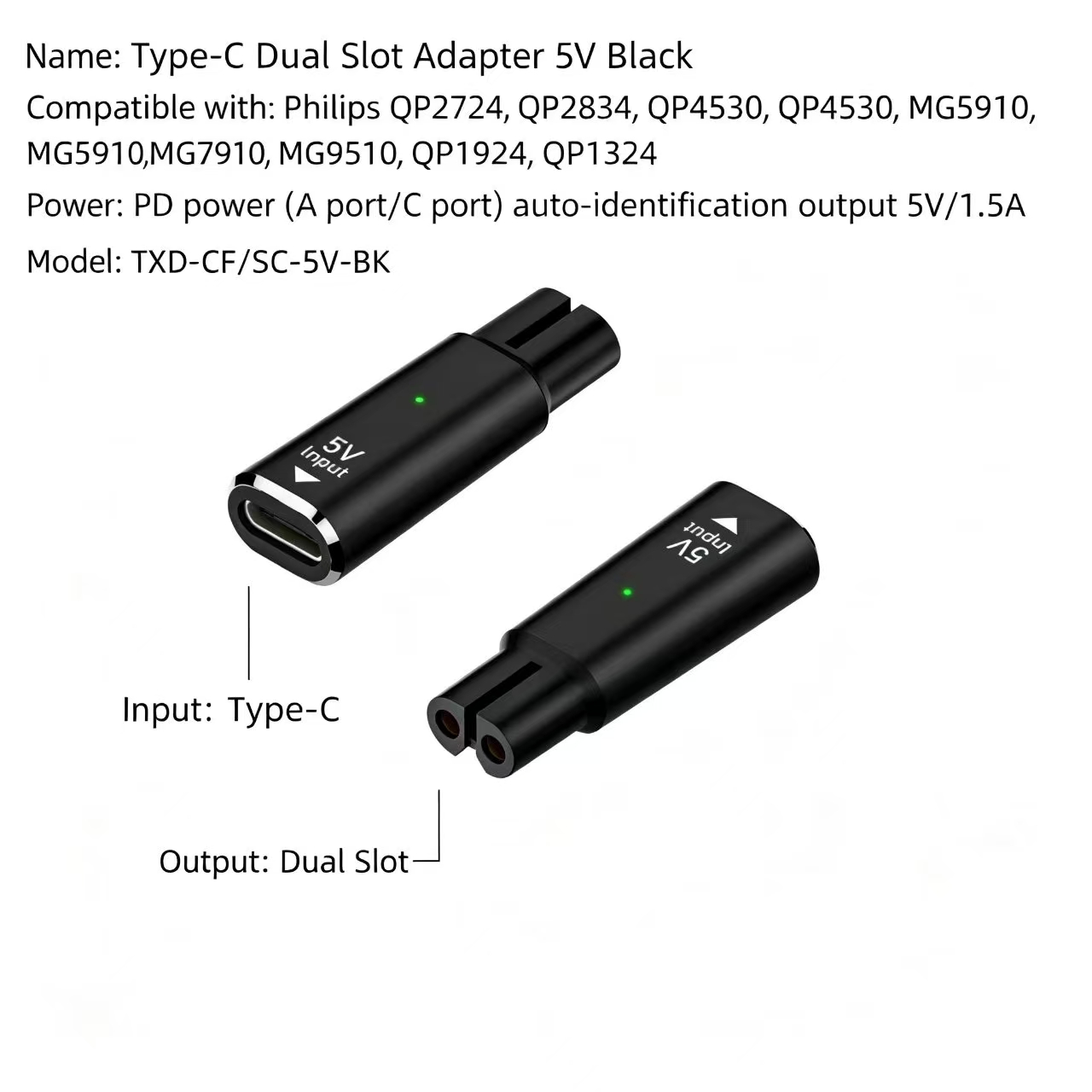 Adaptador de 5V, conector fême - Electric Shaver Rotary avaliação e preço