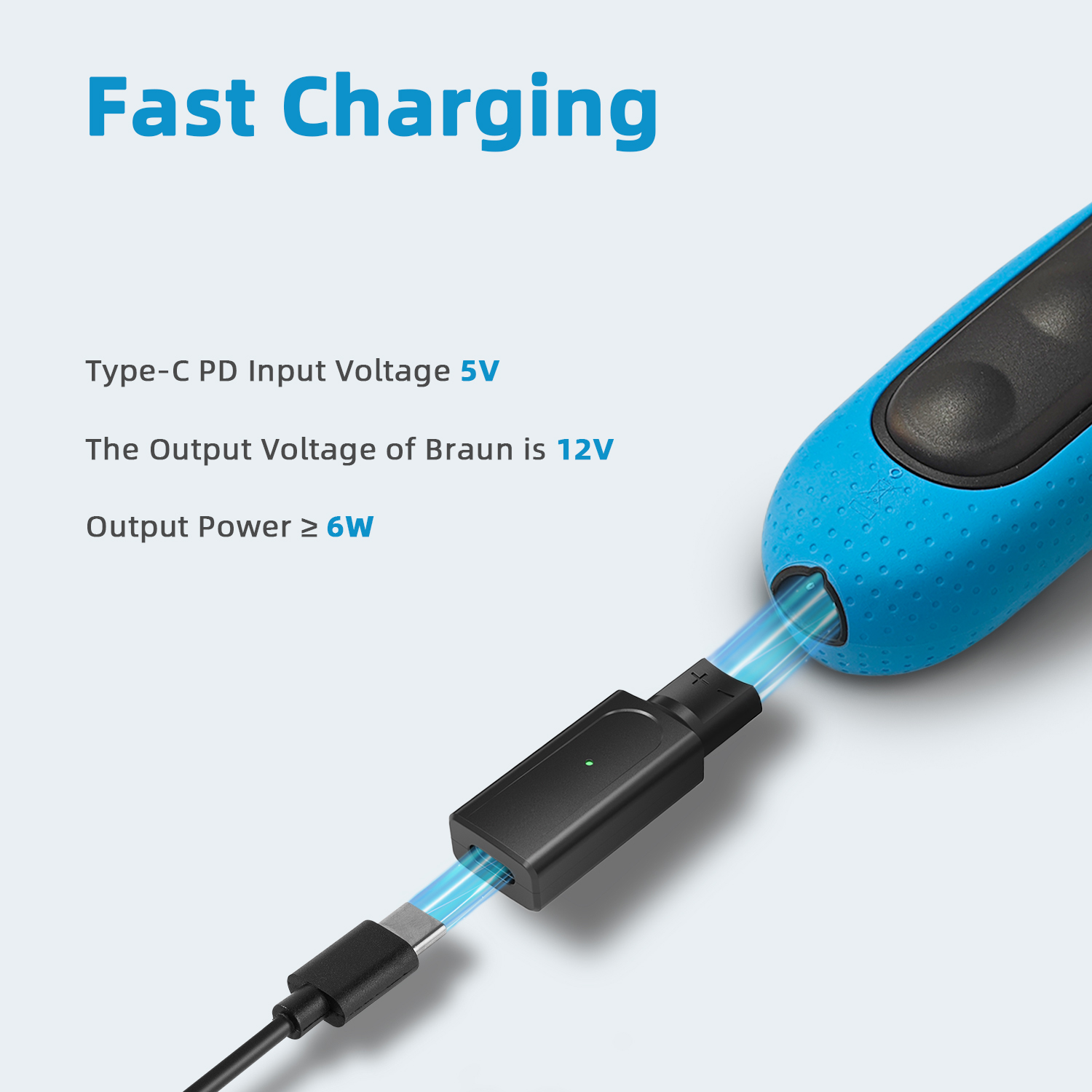Brangdy 12V Tipo-C Adaptador d - Electric Shaver Rotary avaliação e preço